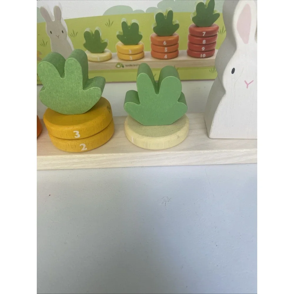 Carrot Count Stacker Wooden Ring Set - STEM Learning Math Number Learning